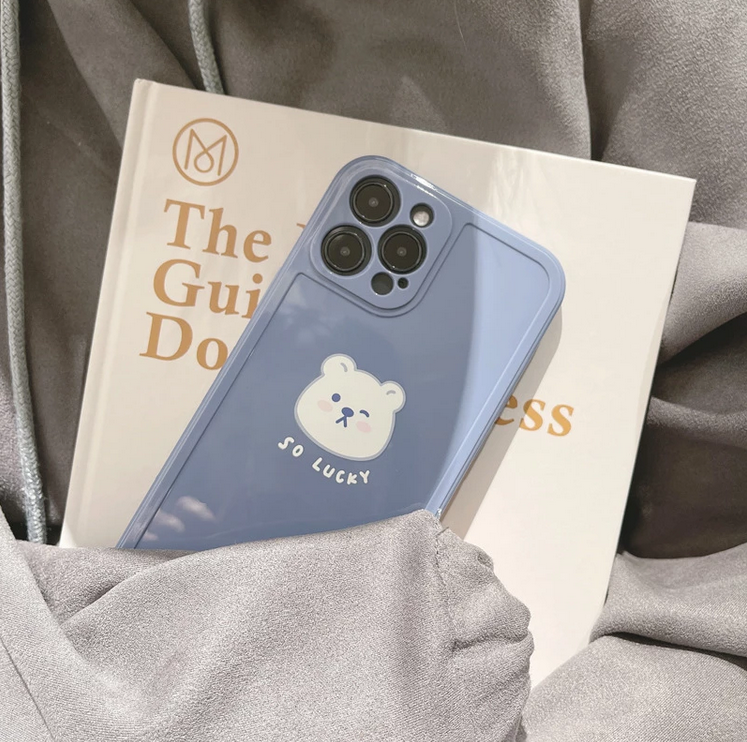 Cartoon Bear Cover Case for Apple iPhone 15 14 13 12 11 Pro Max Plus