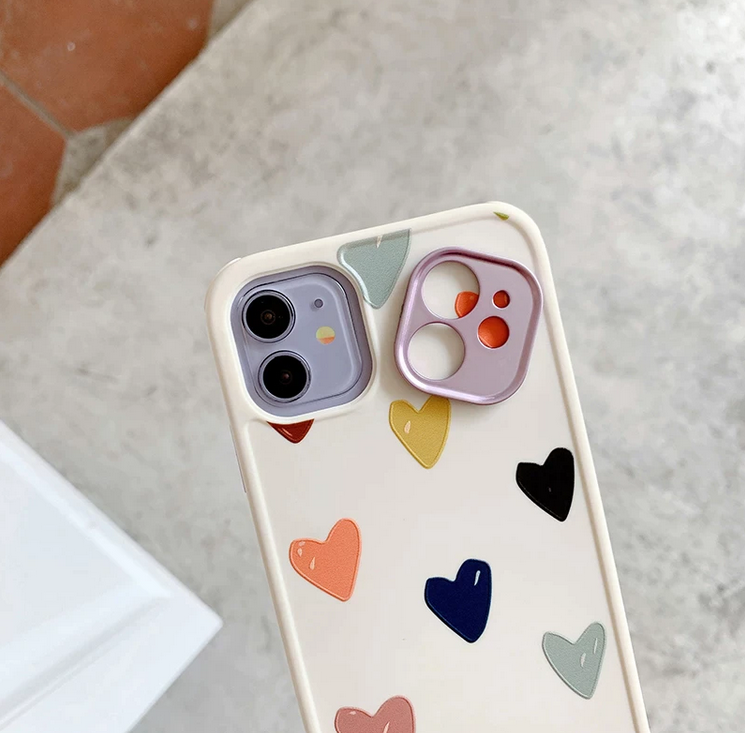 Flower Heart Cover Case for Apple iPhone 14 13 12 11 Pro Max Mini Plus