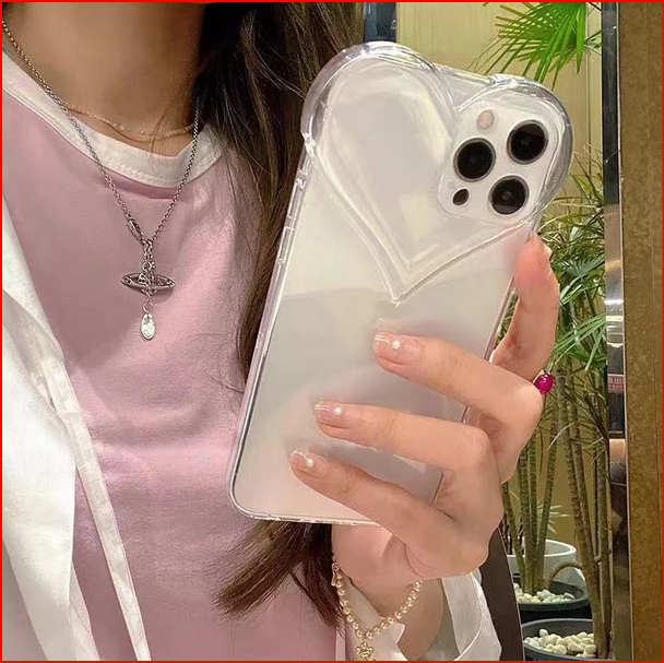 Love Heart Camera Lens Clear Case for Apple iPhone 14 13 12 11 Pro Max