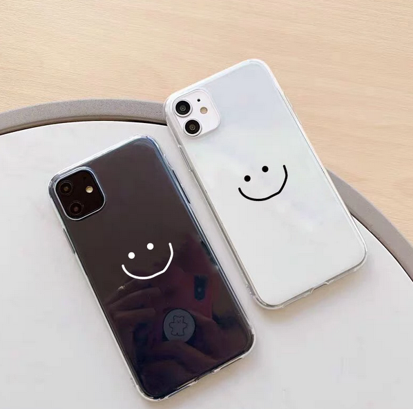 Cute Smile Transparent Case for Apple iPhone 14 13 12 11 Pro Max Mini
