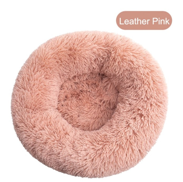 Luxury Warm Soft Long Plush Round Comfortable Bed Cushion Dog Cat Pet