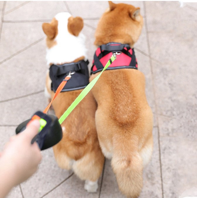 Etractable Dual Double Pet Leash Comfortable 2 Dog Walking Dog Supply