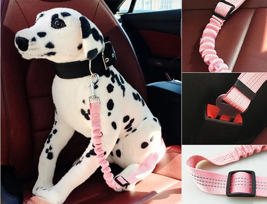 Safety Seatbelt Dog Cat Nylon Reatractable Pet Accessory Travel Clip