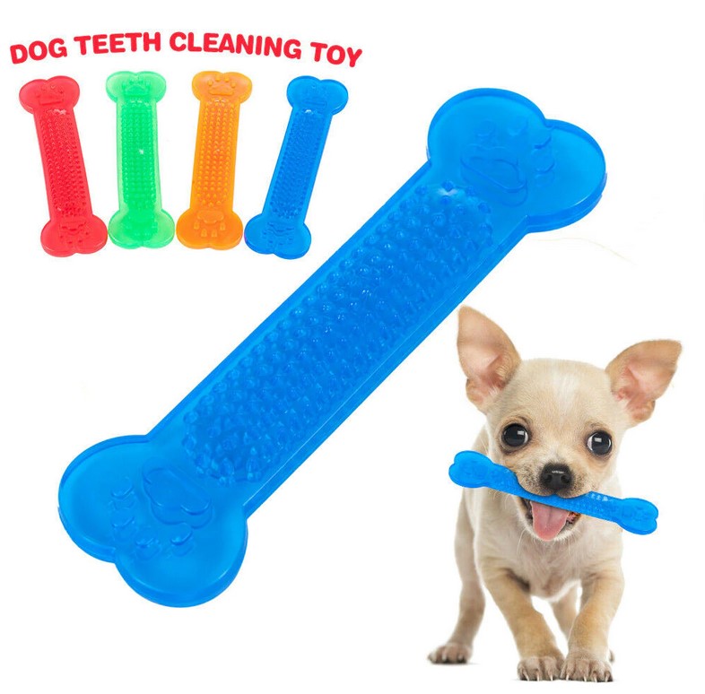 Chew Toys Rubber Bone Dog Pet  Toothbrush Puppy Dental Care Accessory