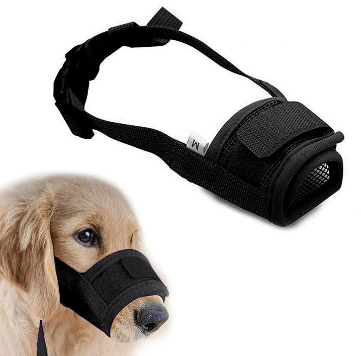Anti Barking Dog Adjustable Mouth Muzzles Nylon Straps Dog Accessory