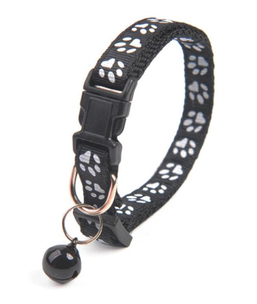 Cute Bell Collar Footprint Collar for Small Medium Cat Dog Pet Supply