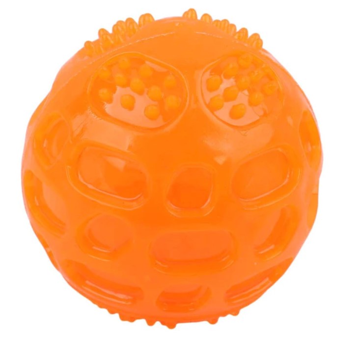 Puppy Sounding Toys Polka Squeaky Tooth Cleaning Balls Playing Balls
