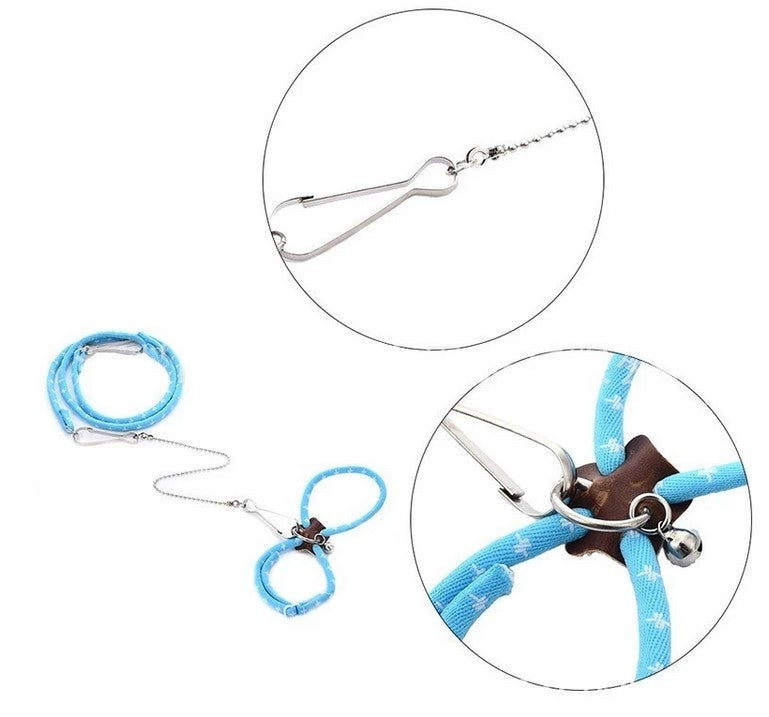 Adjustable Soft Harness Leash Set for Small Pet Mouse Hamster Rabbit