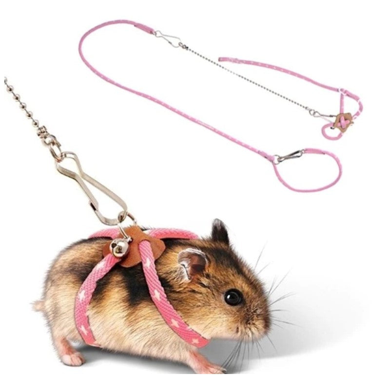 Adjustable Soft Harness Leash Set for Small Pet Mouse Hamster Rabbit