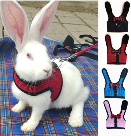 Breathable Small Dog Pet Mesh Soft Harness & Leash Set Hamster Rabbit