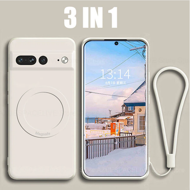Fashion Strap Magnetic Wireless Charger Case for Google Pixel 7 7 Pro