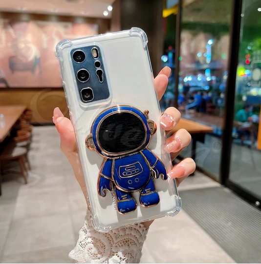 Astronaut Holder Transparent Cover Case for Google Pixel 7 Pro Pixel 4