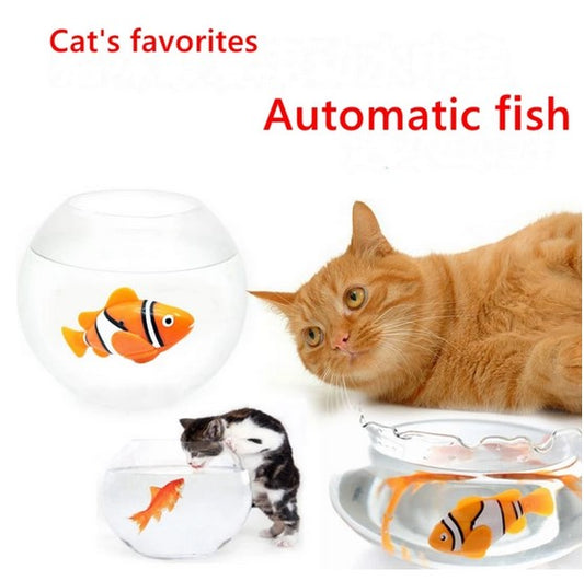 Funny & Fun Battery-Powered Fish Cat Pet Toy Plastic Fish Toy Playing