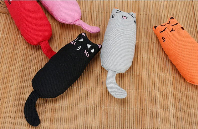 Teeth Catnip Toys Fun & Funny Interactive Plush Kitten Chewing Pet Cat
