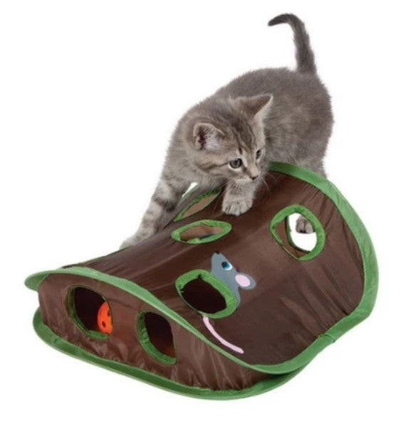 Funny Tent 9 Hole Cats Playing Tunnel Foldable Mouse Hunt Toy Active