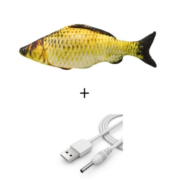 Funny & Fun Electric Cat Toy 3D Fish USB Charging Interactive Cat Toys