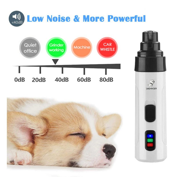 Professional USB Nail Clipper Dog Cat Pet Grooming Trimmer Low Noise