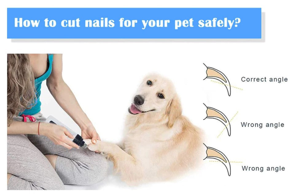 Professional USB Nail Clipper Dog Cat Pet Grooming Trimmer Low Noise