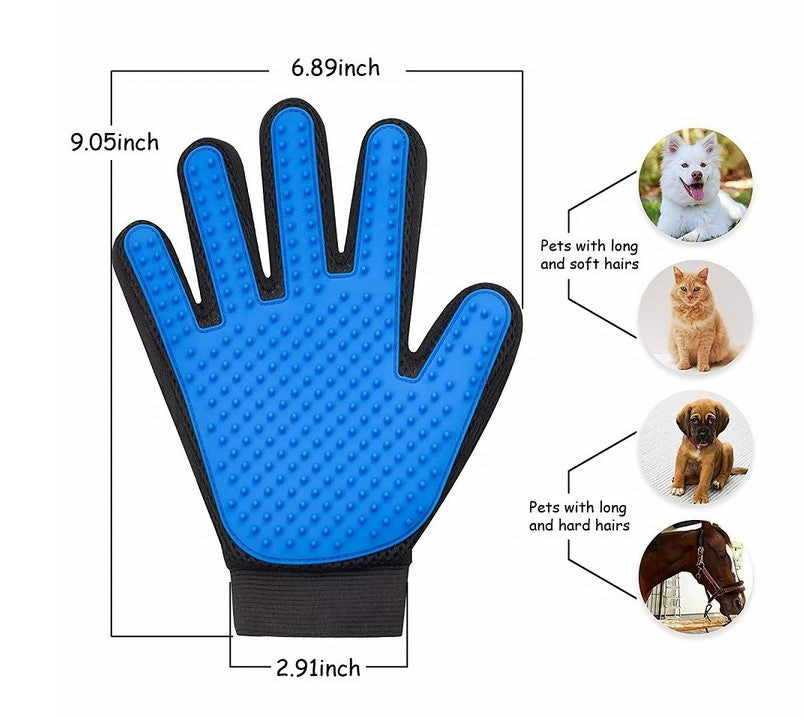 Dog Pet Grooming Hair Glove Silicone Cats Brush Comb Cleaning Supplies