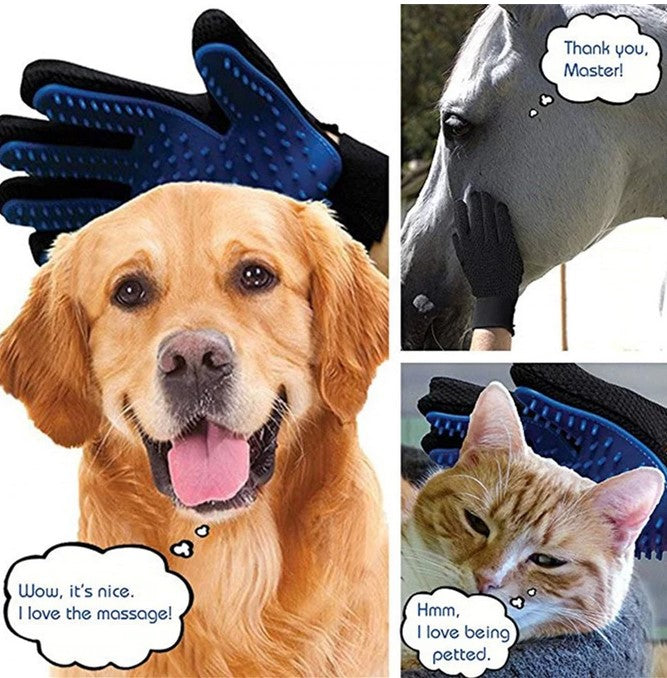 Dog Pet Grooming Hair Glove Silicone Cats Brush Comb Cleaning Supplies
