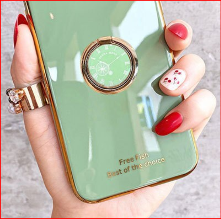 Ring Holder Stand Clock Silicone Case for New Vivo Y Serie V Serie