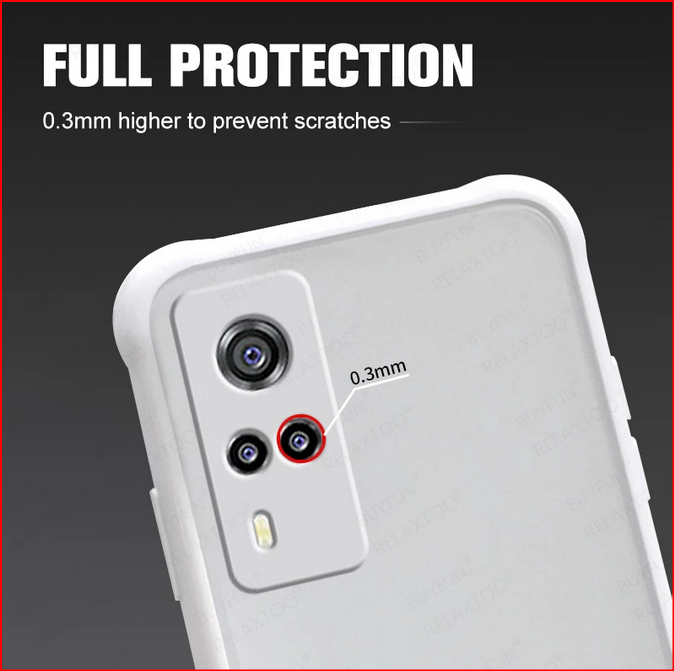Camera Protection Matte Clear Silicone Cover Case for All New Vivo